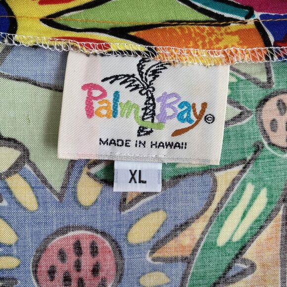 Vintage Palm Bay Dress Womens XL Tropical Maxi Jacket Set Made Hawaii 90s - Picture 7 of 8